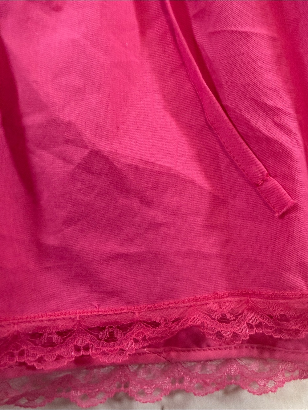 Charisma Fuchsia Lace-Trim Camisole Top Size L - Picture 5 of 9